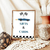 Cadeau en Kaart Race Auto Verjaardagsfeestje Teken Poster