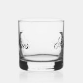Cadeau en verre de whisky monogrammé personnalisé (Gauche)