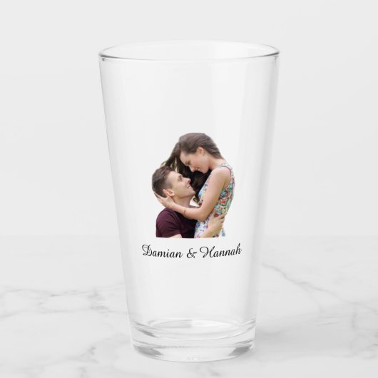 Cadeau en verre personnalisé Couple photo cadeau p (Devant)