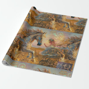 Cadeau Enchanter le papier d'enveloppement de Cheval de P