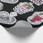 Cadeau Enfant Jésus, Antique Papier de Noël, Noir (Coin)