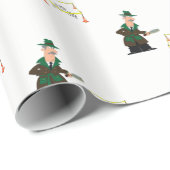 Cadeau Enquêteur sur papier d'emballage (Coin rond)