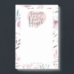 Cadeau enseignant aquarelle coeur<br><div class="desc">Enseigner son oeuvre de coeur cadeau enseignant personnalisé. Avec écriture manuscrite,  une aquarelle rose et coeur,  design floral et espace pour leur nom. La fin d'année parfaite ou cadeau de vacances pour votre professeur préféré.</div>