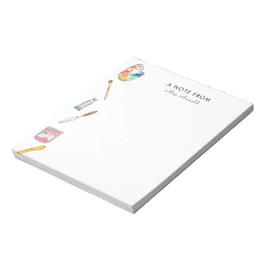 Cadeau enseignant d'art bloc-notes fixe (Tourné)