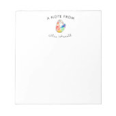 Cadeau enseignant d'art bloc-notes fixe (Devant)