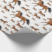 Cadeau Enveloppement du papier Chevaux (Coin)