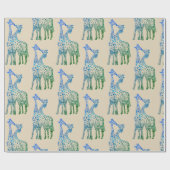 Cadeau Enveloppement Papier Giraffes Art (Plat)