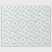 Cadeau Envelopper le papier avec des ballons et des arcs- (Plat)