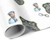 Cadeau Envelopper le policier en papier (Coin rond)