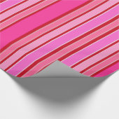 Cadeau Envelopper les bandes de papier rose et rouge (Coin)