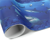 Cadeau Envelopper les requins en papier (Coin rond)