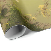 Cadeau Envelopper Papier Rouleau Cerisier Fleur Branches  (Coin rond)