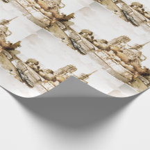 Enveloppez le papier avec l'image "de cathédrale