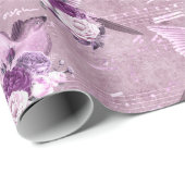 Cadeau Ephemera Lavendar Papier Series Design 10 (Coin rond)