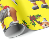 Cadeau Épineuse de papier de Noël (Coin rond)