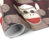 Cadeau Ernie le papier d'emballage de singe de chaussette (Coin rond)