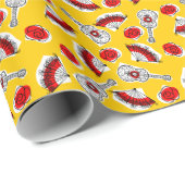 Cadeau Espagnol Souvenirs Multi papier d'emballage (Coin rond)