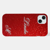 Cadeau esthétique de luxe Texture Paillettes Rouge (Verso Horizontal)