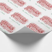Cadeau et Joyeux Noël personnalisé papier de nom (Coin)