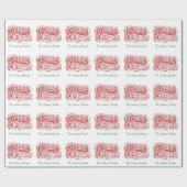 Cadeau et Joyeux Noël personnalisé papier de nom (Plat)