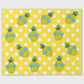 Cadeau Été amusant ananas soleil bain de soleil papier ca (Plat)