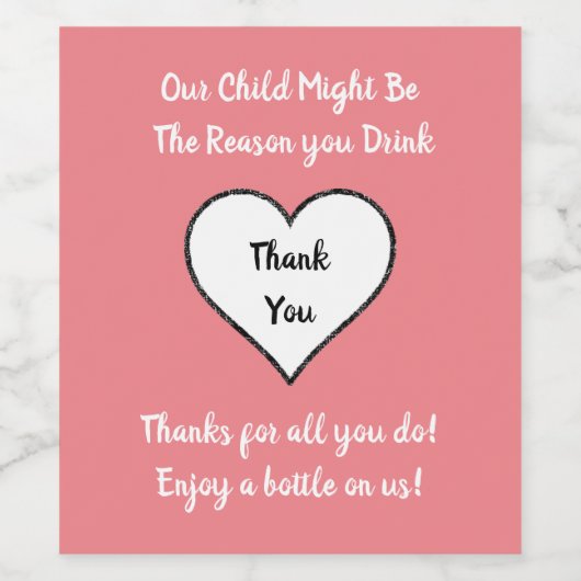 Cadeau Étiquette de vin de l'enseignant (Étiquettes simples)