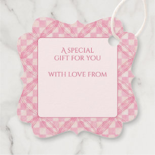 Cadeau ÉTIQUETTES CADEAUX À MOTIF Fancy Square POUR COUVE