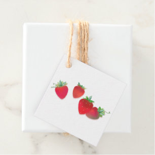 Cadeau Étiquettes cadeaux aux tiges de fraises