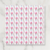 Cadeau étiquettes cadeaux d'onde rose (Dos)