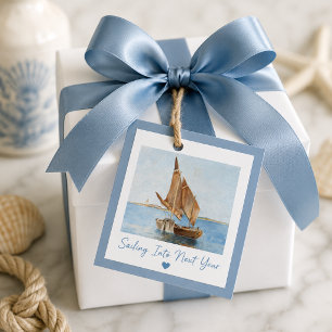 Cadeau Étiquettes Cadeaux Élégantes de Voilier Nautique