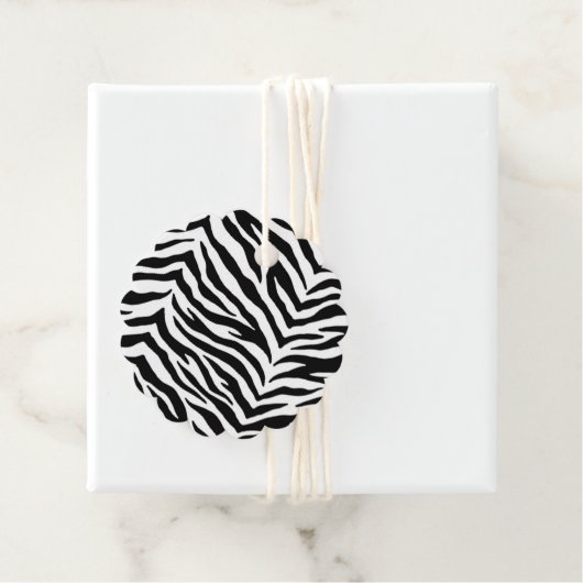 Cadeau Étiquettes Cadeaux-Faveurs-Impression Zèbre (En situation)