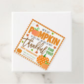 Cadeau Étiquettes cadeaux Merci citrouille (En situation)