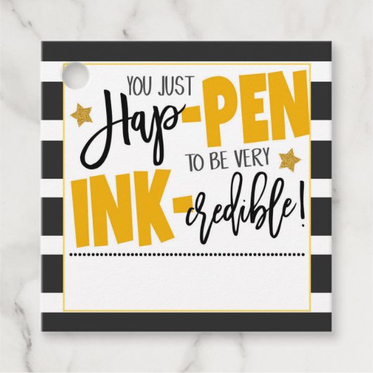 Cadeau Étiquettes cadeaux Merci stylo (Devant)