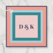 Cadeau Étiquettes Cadeaux Monogramme, Initiales avec Coul (Devant)