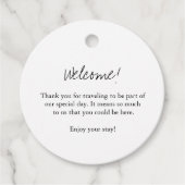 Cadeau Étiquettes de bienvenue bilingues pour sacs (Devant)