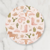 Cadeau Étiquettes de cadeaux de douche de mariée western (Dos)