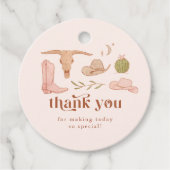 Cadeau Étiquettes de cadeaux de douche de mariée western (Devant)