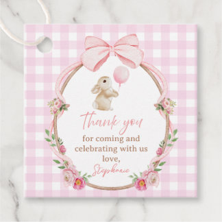 Cadeau Étiquettes de cadeaux de fête Fleur de lapin en vi
