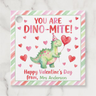 Cadeau Étiquettes de cadeaux de la Saint-Valentin en aqua