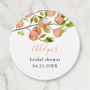 Cadeau Étiquettes de cadeaux de mariage d'été pêche
