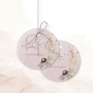 Cadeau Étiquettes de cadeaux de mariage florales boho