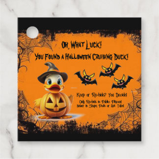 Cadeau Étiquettes de canard de croisière Halloween