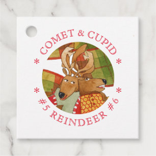 Cadeau Étiquettes de Carré Favoriser/Cadeau du RÉINDEUR C