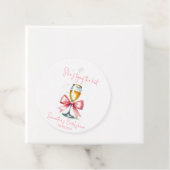 Cadeau Étiquettes de coquette rose pour mariage (En situation)