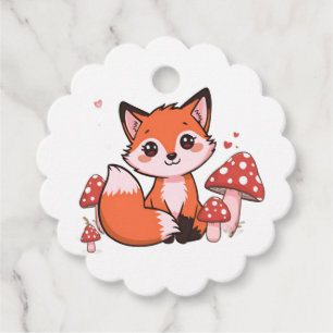 Cadeau Étiquettes de faveur à bordure dentelée