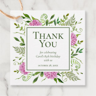 Cadeau Étiquettes de faveur d'anniversaire 85 ans Hydrang
