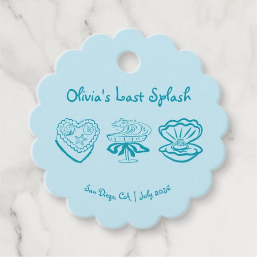 Cadeau Étiquettes de faveur de Bachelorette de dernière é (Devant)