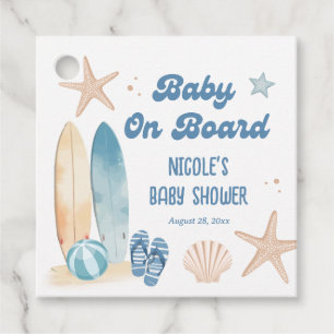 Cadeau Étiquettes de Faveur de Bébé à Bord Baby Shower Pl