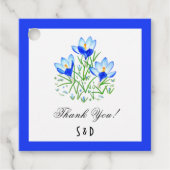 Cadeau Étiquettes de faveur de Crocus Bleu (Devant)
