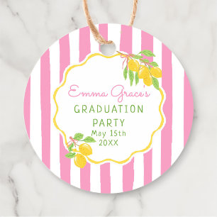 Cadeau Étiquettes de faveur de diplômé fraîchement diplôm